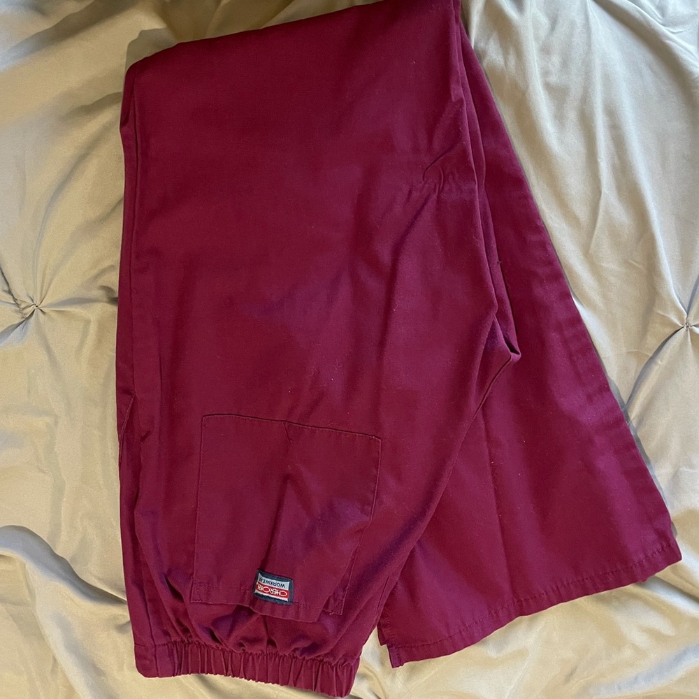 Cherokee Petite Wine Scrub Pants